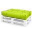 Spatium Palettenkissen Set abnehmbar Bezug wasserdicht gesteppt Palettenauflage Palettenpolster Palettensofa Palettenmöbel Apfelgrün Sitzkissen 120x60x15