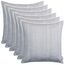 Brandsseller 6er Set Outdoor Kissen 45x45 cm – Wetterfeste Zierkissen mit Paspel in Leinenoptik – Wasserabweisende Gartenkissen & Dekokissen für draußen – Sofakissen für Balkon & Terrasse - Hellgrau