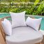 OTPIPCS 50x50 cm Outdoor Kissenfüllungen 2er Set wasserdichte Zierkissen für Gartenmöbel Sofa & Terrasse Große Weiße Quadratkissen mit Premium-Füllung Wetterfest & Dekorativ Couch Cushions