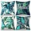 Kissenbezug 40x40 Dekokissen Sofakissen Kissen Dunkelgrün Tropische Pflanze Blätter Dekorative Kissenhülle Quadratische Leinen Natur Aesthetic Kissenhüllen Für Wohnzimmer Home Decor, 4er Set