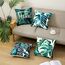 Kissenbezug 40x40 Dekokissen Sofakissen Kissen Dunkelgrün Tropische Pflanze Blätter Dekorative Kissenhülle Quadratische Leinen Natur Aesthetic Kissenhüllen Für Wohnzimmer Home Decor, 4er Set