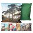 JACK Outdoor Lounge Kissen 45x45cm Motiv Dekokissen inkl. Füllung Wasserfest Sitzkissen Garten Stuhl, Farbe:Sonnenwald