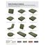 Classic Accessories Montlake FadeSafe Wasserabweisendes Outdoor-Stuhlkissen, 58,4 x 50,8 x 10,2 cm, Farngrün, Outdoor-Stuhlkissen, Terrassenstuhlkissen, Terrassenkissen