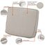 CLASSIC ACCESSORIES Montlake Wasserabweisendes Rückenkissen für Terrassen, Lounge-Rückenkissen, 63,5 x 55,9 x 10,2 cm, Grau meliert