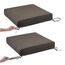 CLASSIC ACCESSORIES Ravenna Wasserabweisender Terrassen-Sitzkissen-Bezug und Schaumstoff, quadratisch, 63,5 x 63,5 x 12,7 cm, Dunkeltaupe
