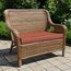 CLASSIC ACCESSORIES Montlake Wasserabweisendes Outdoor-Bankkissen, Terrassenmöbel, Schaukelkissen, 121,9 x 45,7 x 7,6 cm, Henna-Rot meliert