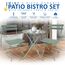 SUNMER Patio Bistro Set 3-teilig mit klappbarem Tisch und Stühlen - Gestell aus pulverbeschichtetem Stahl, leicht zu transportieren, jeder Stuhl kann 120 kg tragen - ideal für Gärten, Terrassen,