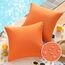 Phantoscope Wasserdichte Outdoor-Kissenbezüge, unifarbene Dekokissenhüllen für Terrasse, Sofa, Zelt, Sunbrella, Orange, 45 x 45 cm, 2er-Pack