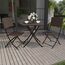 Garden Vida Capri 2-Sitzer Rattan-Bistro-Set für den Außenbereich, für Garten, Terrasse, Balkon, 3-teilig (braun)