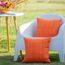 HPUK Farmhouse Outdoor Wasserdichte Kissenbezüge, 45,7 x 45,7 cm, dekorative Gartenkissenbezüge für Terrasse, Zelt, Balkon, Bank, Zelt, Couch, Sofa, solide Akzent-Kissenbezüge, Orange, 2 Stück