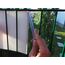 Plantiflex Sichtschutz Rolle 35m Blickdicht PVC Zaunfolie Windschutz für Doppelstabmatten Zaun (Zierstreifen-Ornament)