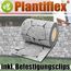 Plantiflex Sichtschutz Rolle 35m Blickdicht PVC Zaunfolie Windschutz für Doppelstabmatten Zaun (Stein-Grau)