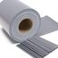 MERCEO Stabmattenzaun-Sichtschutzstreifen, PVC-Folie in Grau/Fenstergrau, 19 cm hoch, 50 m lang, inkl. 40 Befestigungsclips, Zubehör zur Verkleidung von Doppelstabmattenzäunen und Einzelstabmattenzäun