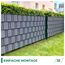 Sichtschutzstreifen Zaun 35 m x 19 cm inkl.20 Clips, Sichtschutz Zaunfolie PVC Sichtschutzstreifen Doppelstabmatten für Gartenzaun, Balkon/Diverse Farben