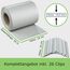 workingHOUSE PVC Sichtschutzstreifen 650g/m² Premium für Doppelstabmatten Zaun – 2er Spar-Set (70m Gesamtlänge), Hellgrau RAL 7040 | Wind- & Blickschutz, wetterfest, inkl. Clips