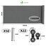 VOUNOT® Zaunblende 1×10m, Sichtschutz Zaun 150 g/m² HDPE Schattiernetz, Windschutz UV-resistent Reißfest, 85% Beschattungsgrad, mit Löcher und Kabelbinder, Grau