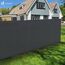 VOUNOT® Zaunblende 1.5×10m, Sichtschutz Zaun 150 g/m² HDPE Schattiernetz, Windschutz UV-resistent Reißfest, 85% Beschattungsgrad, mit Löcher und Kabelbinder, Anthrazit
