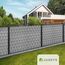 Juskys PVC Sichtschutzstreifen Doppelstabmatten Zaun 3er Set - 3 Rollen á 35m x 19cm - 90 Befestigungsclips - Zaunfolie Sichtschutz Windschutz - hellgrau