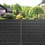 KESSER® PVC Sichtschutzstreifen Sichtschutz Rolle Doppelstabmatten Zaun Blickdicht 70m x 19 cm | 60 Befestigungsclips | Wetterfest Windschutz | Zaunfolie Sichtschutz Garten Gartenzaun Rattan-Anthrazit