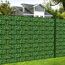 NAIMORUI PVC Sichtschutzfolie Sichtschutzstreifen Garten Sichtschutz Zaun Inkl. 20 x Befestigungsclips 450g/m² - Doppelstabmatten für Gartenzaun - (19cm*35m Buchsbaum)