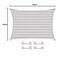 CelinaSun Sonnensegel inkl Befestigungsseile Premium HDPE wetterbeständig atmungsaktiv Rechteck 2,5 x 3,5 m Streifen hellgrau weiß
