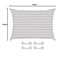 CelinaSun Sonnensegel inkl Befestigungsseile Premium HDPE wetterbeständig atmungsaktiv Rechteck 2 x 4 m Streifen hellgrau weiß