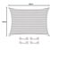 CelinaSun Sonnensegel inkl Befestigungsseile Premium HDPE wetterbeständig atmungsaktiv Rechteck 2 x 3 m Streifen hellgrau weiß