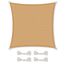 CelinaSun Sonnensegel inkl Befestigungsseile Premium HDPE wetterbeständig atmungsaktiv Quadrat 3 x 3 m Sand beige