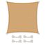 CelinaSun Sonnensegel inkl Befestigungsseile Premium HDPE wetterbeständig atmungsaktiv Quadrat 2 x 2 m Sand beige