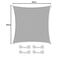 CelinaSun Sonnensegel inkl Befestigungsseile Premium HDPE wetterbeständig atmungsaktiv Quadrat 2 x 2 m hell grau