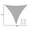 CelinaSun Sonnensegel inkl Befestigungsseile Premium HDPE wetterbeständig atmungsaktiv Dreieck gleichseitig 3,6 x 3,6 x 3,6 m hell grau