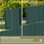 Zichaojia Sichtschutzstreifen Zaun 50 m x 19 cm inkl.30 Clips, PVC Sichtschutz Zaunfolie Sichtschutzstreifen Doppelstabmatten für Gartenzaun (50 m x 19 cm, Grün)