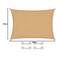 CelinaSun Sonnensegel inkl Befestigungsseile Premium HDPE wetterbeständig atmungsaktiv Rechteck 3,5 x 4,5 m Sand beige