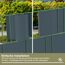 Zichaojia Sichtschutzstreifen Zaun 50 m x 19 cm inkl.30 Clips, PVC Sichtschutz Zaunfolie Sichtschutzstreifen Doppelstabmatten für Gartenzaun (50 m x 19 cm, Anthrazit)