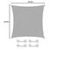 CelinaSun Sonnensegel inkl Befestigungsseile Premium HDPE wetterbeständig atmungsaktiv Quadrat 3 x 3 m hell grau