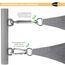 CelinaSun Sonnensegel inkl Befestigungsseile Premium HDPE wetterbeständig atmungsaktiv Rechteck 3 x 5 m hell grau