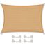 CelinaSun Sonnensegel inkl Befestigungsseile Premium HDPE wetterbeständig atmungsaktiv Rechteck 3 x 5 m Sand beige