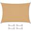 CelinaSun Sonnensegel inkl Befestigungsseile Premium HDPE wetterbeständig atmungsaktiv Rechteck 3,5 x 4,5 m Sand beige
