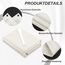 HENG FENG Balkon Sichtschutz 65x500cm PES, Wetterfeste Balkonverkleidung für den Außenbereich mit Windschutz und Sonnenschutz, Cremeweiß（Anpassung）