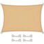 CelinaSun Sonnensegel inkl Befestigungsseile Premium PES wasserabweisend imprägniert Rechteck 2,5 x 4 m Sand beige