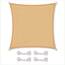 CelinaSun Sonnensegel wasserdicht inkl Befestigungsseile Premium PES wasserabweisend imprägniert Quadrat 2 x 2 m Sand beige