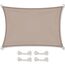 CelinaSun Sonnensegel inkl Befestigungsseile Premium PES wasserabweisend imprägniert Rechteck 2,5 x 3,5 m Taupe
