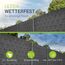 Juskys PVC Sichtschutzstreifen Doppelstabmatten Zaun 4er Set - 4 Rollen á 35m x 19cm - 120 Befestigungsclips - Zaunfolie Sichtschutz Windschutz - anthrazit