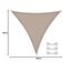 CelinaSun Sonnensegel inkl Befestigungsseile Premium PES wasserabweisend imprägniert Dreieck gleichseitig 3,6 x 3,6 x 3,6 m Taupe