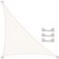 CelinaSun Sonnensegel inkl Befestigungsseile Premium PES wasserabweisend imprägniert Dreieck rechtwinklig 3 x 3 x 4,25 m weiß