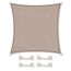 CelinaSun Sonnensegel inkl Befestigungsseile Premium PES wasserabweisend imprägniert Quadrat 5 x 5 m Taupe