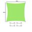 CelinaSun Sonnensegel inkl Befestigungsseile Premium PES wasserabweisend imprägniert Quadrat 3,6 x 3,6 m grün