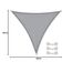CelinaSun Sonnensegel inkl Befestigungsseile Premium PES wasserabweisend imprägniert Dreieck gleichseitig 3 x 3 x 3 m hell grau