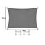 CelinaSun Sonnensegel inkl Befestigungsseile Premium PES wasserabweisend imprägniert Rechteck 3 x 4 m anthrazit