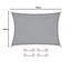CelinaSun Sonnensegel inkl Befestigungsseile Premium PES wasserabweisend imprägniert Rechteck 3,5 x 4,5 m hell grau